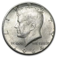 The Kennedy Silver Half Dollar memorializes President John F Kennedy.